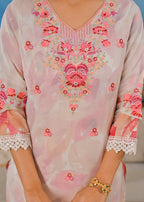 Cotton Floral Cutwork Layered Suit Set for Women