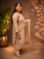 Farsi Salwar 3-Piece Suit Set with Mirror Work & Shimmer Fabric