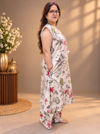 Ivory Floral Printed Cotton Co-ord Set